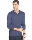 Club Room Herringbone Long Sleeve Henley T-shirt