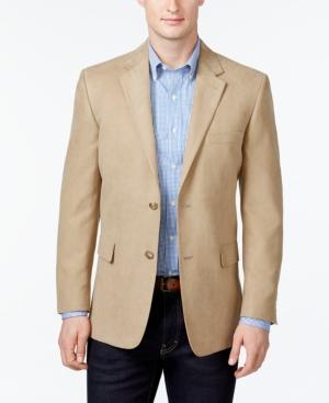 Tasso Elba Microsuede Classic-fit Tan Sport Coat, Only At Macy's