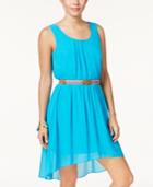Bcx Juniors' Belted High-low Dress