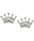 Children's Diamond Accented Crown Stud Earrings
