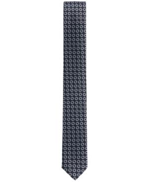 Boss Men's Slim Embroidered Repp Silk Tie