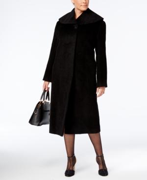 Jones New York Plus Size Textured Maxi Walker Coat