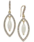 I.n.c. Gold-tone Stone & Pave Orbital Drop Earrings, Created For Macy's
