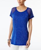 Inc International Concepts Studded Illusion T-shirt, Created For Macy's