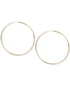 Hint Of Gold 14k Gold-plated Earrings, Endless Hoop Earrings