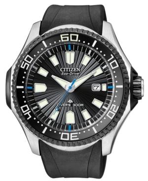 Citizen Men's Eco-drive Promaster Diver Black Rubber Strap Watch 47mm Bn0085-01e