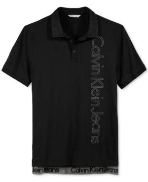 Calvin Klein Jeans Men's Icon Graphic-print Logo Polo