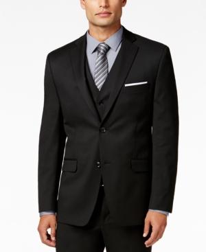 Alfani Men's Traveler Black Solid Slim-fit Jacket, Only At Macy's
