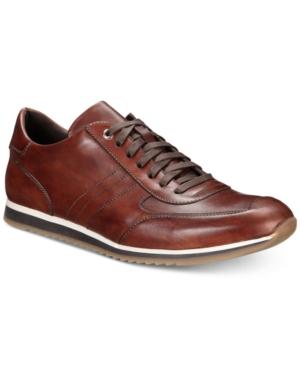 Massimo Emporio Men's Leather Lace-up Trainers, Created For Macy's Men's Shoes
