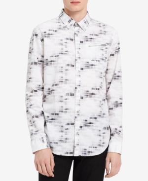 Calvin Klein Jeans Men's Blurred Plaid Moto Shirt