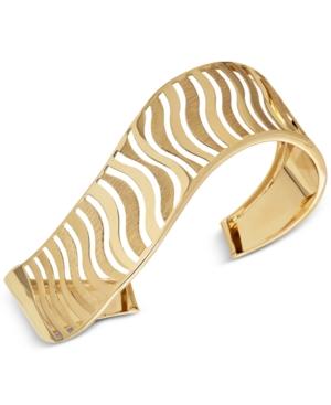 Wavy Cuff Bracelet In 14k Gold
