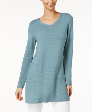 Eileen Fisher Tencel V-neck Tunic Sweater