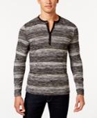Calvin Klein Marled Striped Henley Shirt