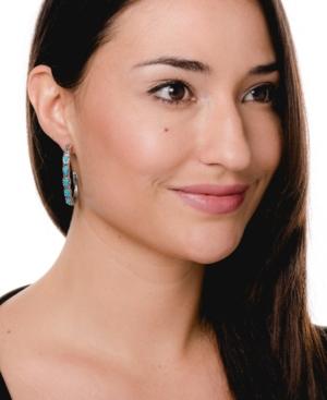 Carolyn Pollack Turquoise Five-stone Sterling Silver Earrings