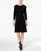 Nine West Studded A-line Sweater Dress