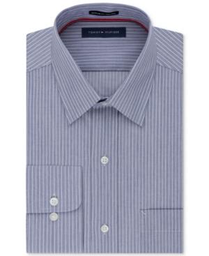 Tommy Hilfiger Men's Big And Tall Classic Fit Non-iron Stripe Dress Shirt