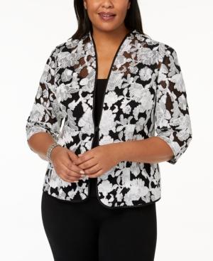 Alex Evenings Plus Size Embroidered Jacket & Shell