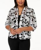 Alex Evenings Plus Size Embroidered Jacket & Shell