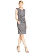Calvin Klein Textured Side-broach Sheath Dress
