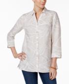 Jm Collection Printed Hardware-detail Shirt, Only At Macy's