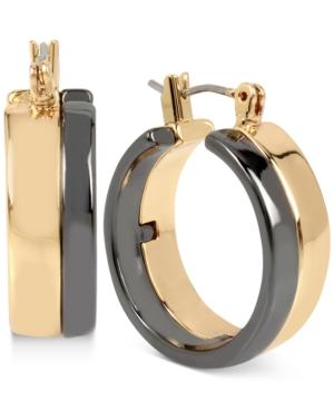 Robert Lee Morris Soho Two-tone Wide Hoop Earrings