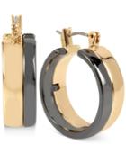 Robert Lee Morris Soho Two-tone Wide Hoop Earrings