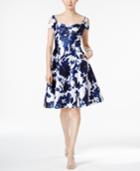 Adrianna Papell Floral-print A-line Dress