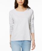 Tommy Hilfiger Cotton Mixed-media Top, Only At Macy's