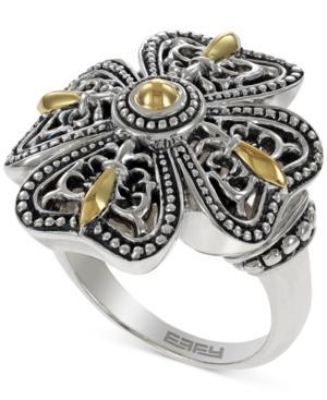 Balissima By Effy Clover Ring In 18k Gold And Sterling Silver