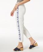 Style & Co Embroidered Slim Boyfriend Jeans, Created For Macy's