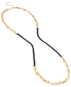 M. Haskell Gold-tone Disc And Faceted-bead Long Necklace