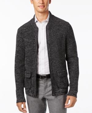 Alfani Men's Big And Tall Flap-pocket Full-zip Cardigan, Only At Macy's