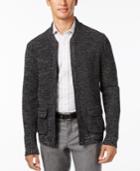 Alfani Men's Big And Tall Flap-pocket Full-zip Cardigan, Only At Macy's