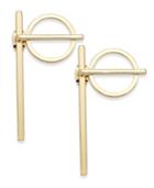 Inc International Concepts Gold-tone Geometric Front-back Earrings, Only At Macy's