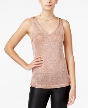 Bar Iii Metallic Sweater Tank Top, Created For Macy's