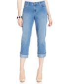 Style & Co. Curvy-fit Embellished-hem Capri Jeans