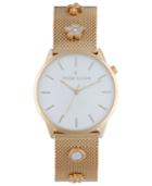 Thom Olson Women's Gold-tone Mesh Bracelet Watch 34mm