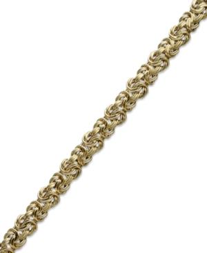 14k Gold Bracelet, Small Byzantine Bracelet