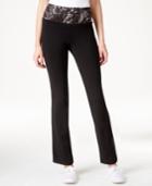 Style & Co. Printed-waistband Yoga Pants, Only At Macy's