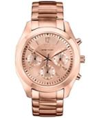 Caravelle By Bulova Women's Chronograph Rose Gold-tone Stainless Steel Bracelet Watch 36mm 44l115