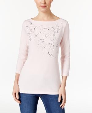 Karen Scott Studded Top, Only At Macy's