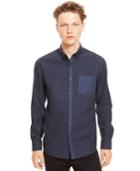 Kenneth Cole Reaction Dot-print Contrast-trim Shirt