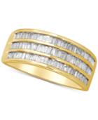 Diamond Baguette Three Row Ring (1/2 Ct. T.w.) In 14k Gold