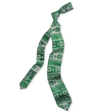 Celebrate Shop Men's Fair Isle Snowflake Tie, Only At Macy's
