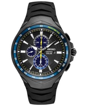 Seiko Men's Solar Coutura Jimmie Johnson Special Edition Black Silicone Strap Watch 44mm