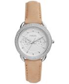 Fossil Women's Tailor Light Brown Leather Strap Watch 35mm Es4053