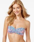 Bar Iii Printed Bandeau Bikini Top, Only At Macy's Women's Swimsuit