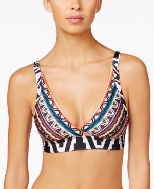 Becca Primitive Journey Tribal-print Bikini Top Women's Swimsuit