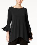 Alfani Ruffle-sleeve High-low Top, Created For Macy's