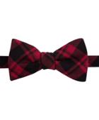 Tommy Hilfiger Fading Plaid Pre-tied Bow Tie